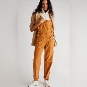We the free Ziggy cord overalls large tan